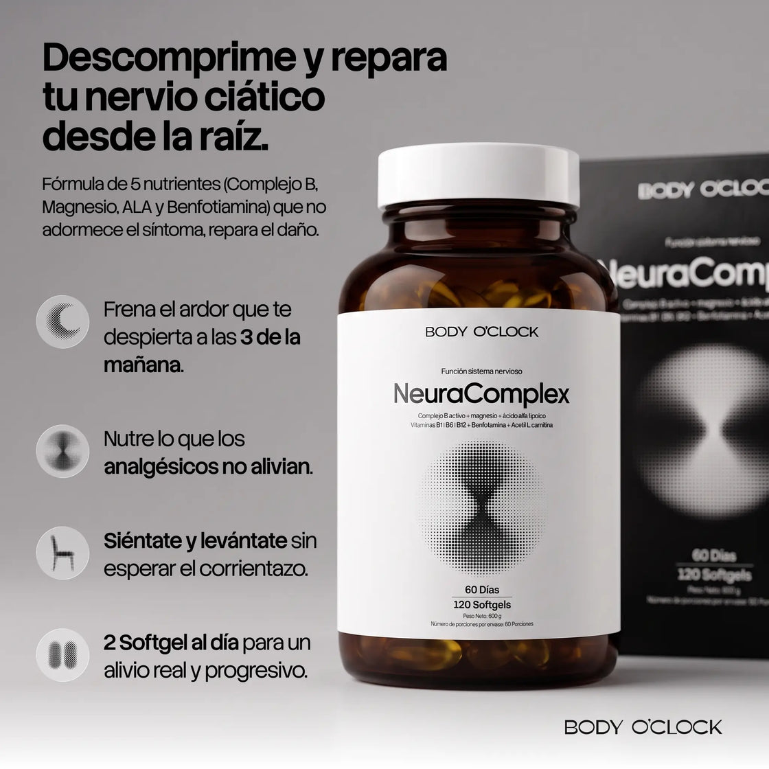 Apaga el corrientazo y ardor de la ciática.