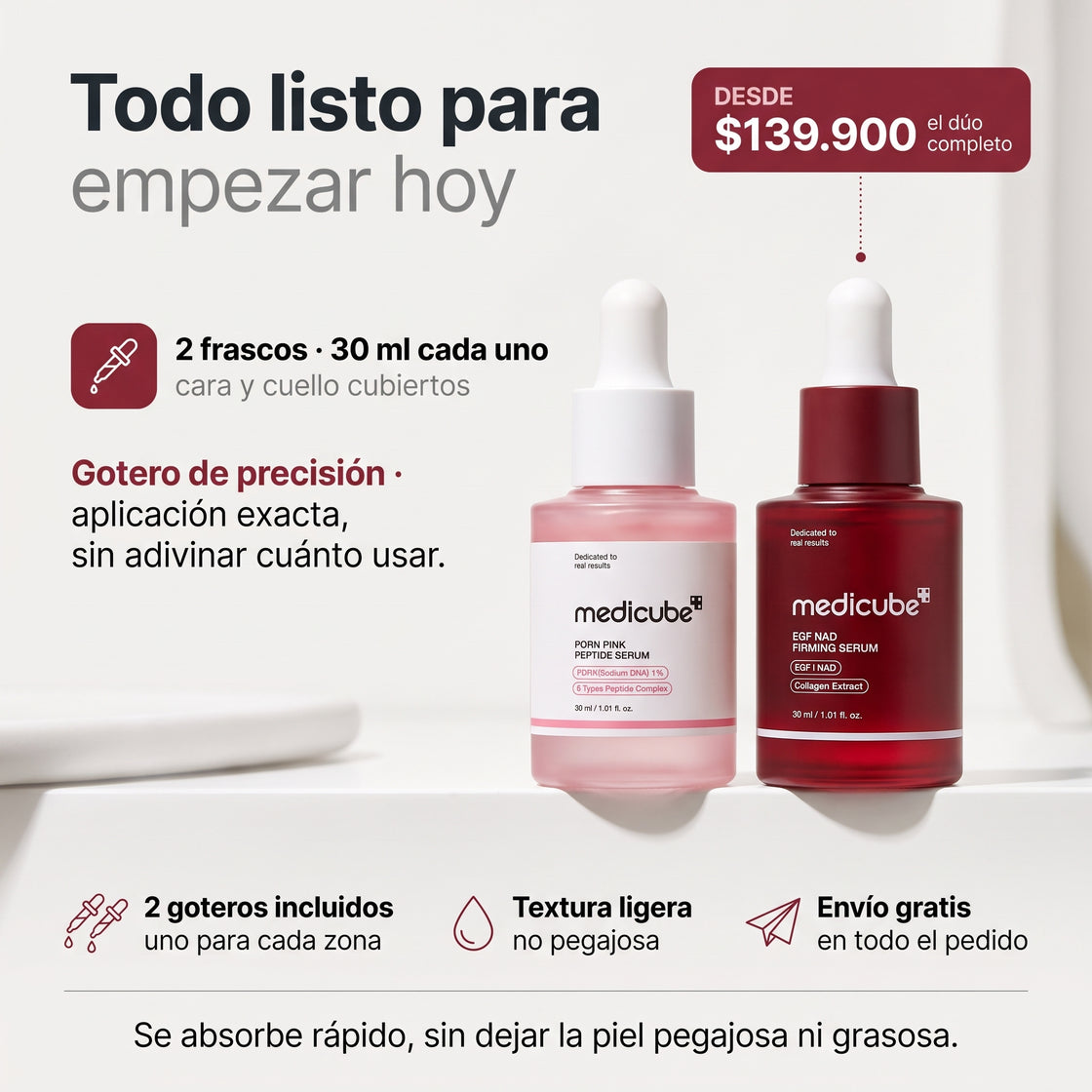Dúo Reafirmante Medicube - El secreto de las clínicas.